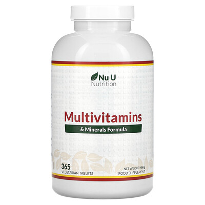 

Nu U Nutrition Мультивитаминно-минеральный комплекс, 365 таблеток растительного происхождения