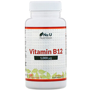 Отзывы о Nu U Nutrition, Vitamin B12, 1,000 µg, 180 Vegetarian Tablets