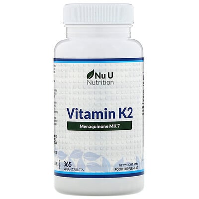 Nu U Nutrition Витамин K2, 365 растительных таблеток