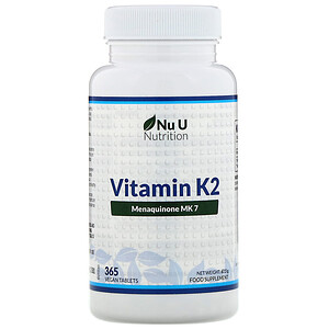Отзывы о Nu U Nutrition, Vitamin K2, 365 Vegan Tablets