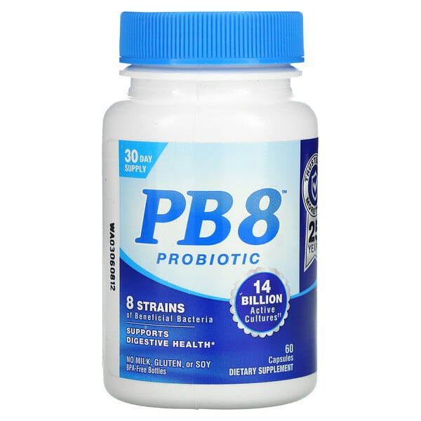 PB 8, Probiotic, 14 Billion, 60 Capsules