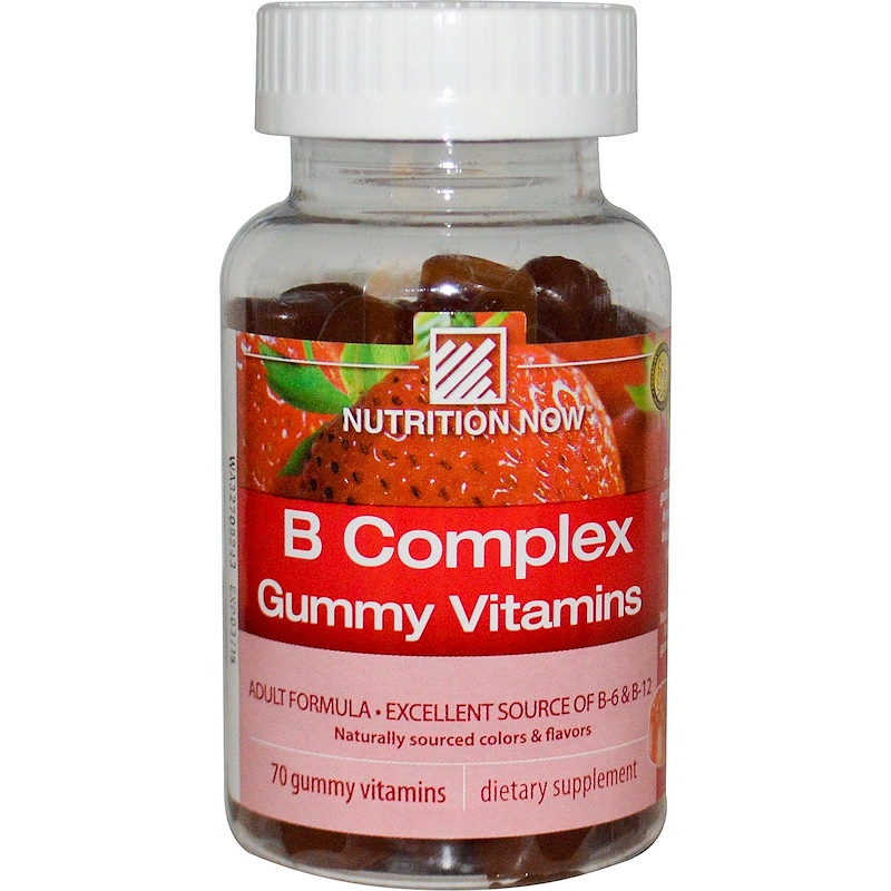 Nutrition Now, B Complex, Gummy Vitamins, Strawberry, 70 Gummy Vitamins