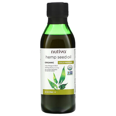 

Nutiva Organic Hemp Seed Oil Cold Pressed 8 fl oz (236 ml)