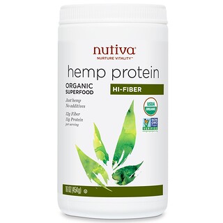 Nutiva, Organic Hemp Protein, Hi-Fiber, 16 oz (454 g)