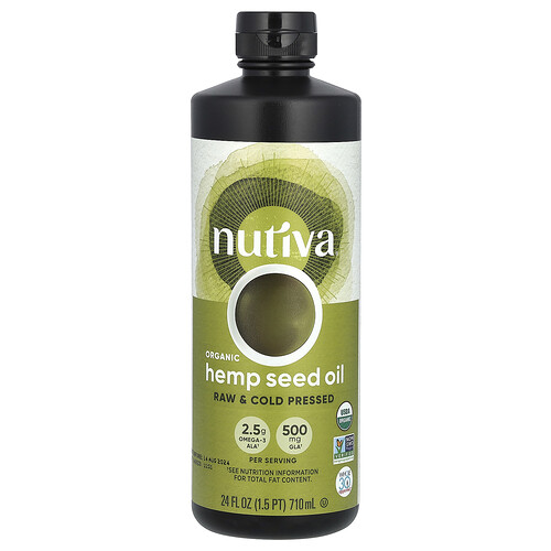 Nutiva, Organic Hemp Seed Oil, Raw & Cold Pressed, 24 fl oz (710 ml)