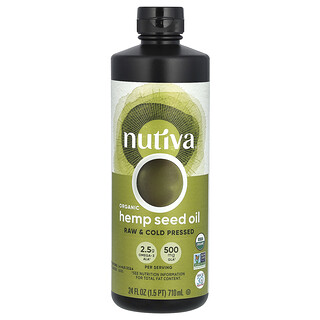 Nutiva, 有机火麻籽油，未加工和冷榨，24 液量盎司（710 毫升）