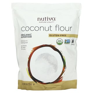 Nutiva, Producto orgánico, Harina de coco, Sin gluten, 1,36 kg (3 lb)