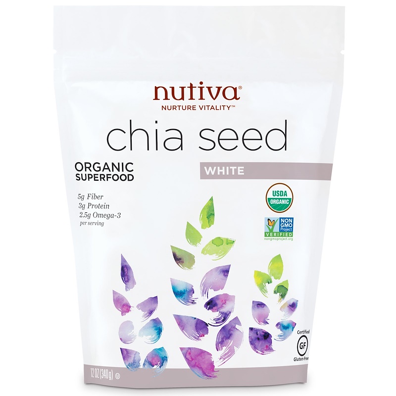 Nutiva, Organic Chia Seed, White, 12 oz (340 g) iHerb