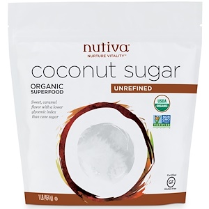 Купить Nutiva, Органический кокосовый сахар,  1 фунт (454 г)  на IHerb