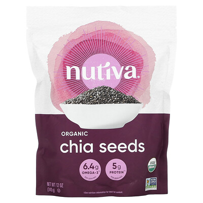 Купить Nutiva органические семена чиа, 340 г (12 унций)