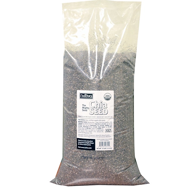 Nutiva, Organic Chia Seed, 10 lbs (4.54 kg) (Discontinued Item) 