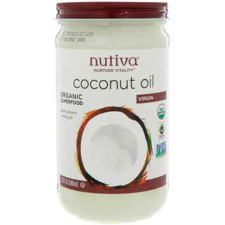 Nutiva, Huile de noix de coco bio, vierge, 23 fl oz (680 ml)