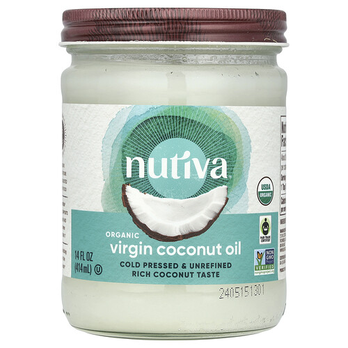 Nutiva Organic Virgin Coconut Oil, 14 fl oz (414 ml)