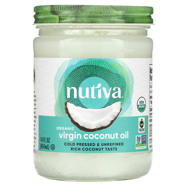 Nutiva, オーガニックココナッツオイル、バージン、414ml（14液量オンス）