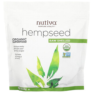 Nutiva, Organic Hempseed, Raw Shelled, 19 oz (539 g)