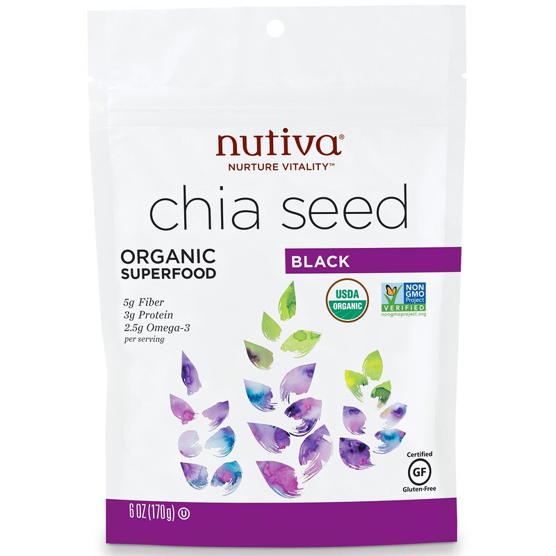 Nutiva Organic Chia Seed Black 6 Oz 170 G Iherb 