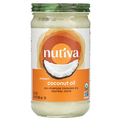 Купить Nutiva Органическое кокосовое масло, рафинированное, 23 жидких унций (680 мл)