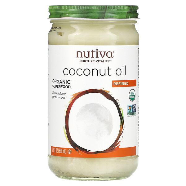 Organic Coconut Oil, Refined, 23 fl oz (680 ml)