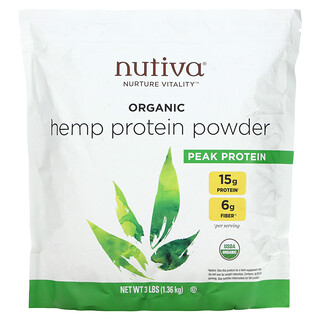 Nutiva, 有機火麻蛋白質 15 克，3 磅（1.36 公斤）