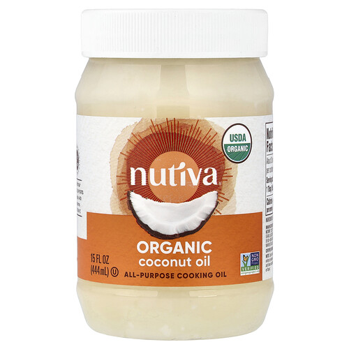 Nutiva, All-Purpose Cooking Oil, Organic Coconut Oil, 15 fl oz (444 ml)