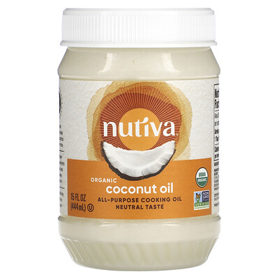 Nutiva органическое кокосовое масло, рафинированное, 444 мл (15 жидких унций)