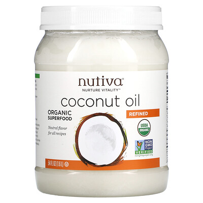 Nutiva Кокосовое масло, рафинированное, 1,6 л (54 жидк. Унции)
