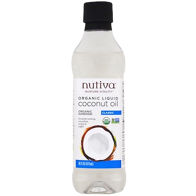 Nutiva 有機液體椰子油,經典,16 液體盎司(473 毫升)