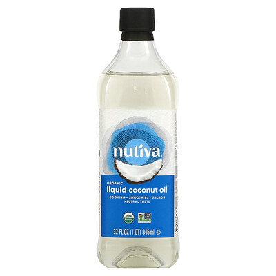 Nutiva Органическое жидкое кокосовое масло, классическое, 32 жидкие унции (946 мл)