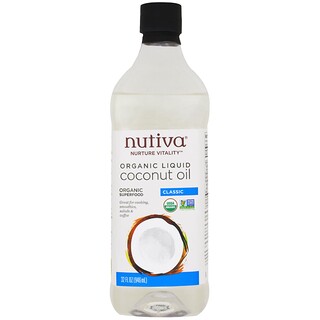 Nutiva, オーガニック液体ココナッツオイル、クラシック、946ml（32液量オンス）