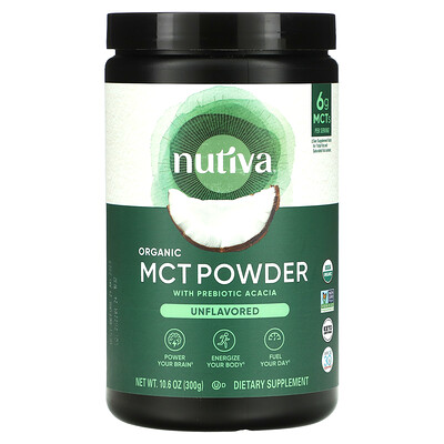 

Nutiva органический МСТ порошок с пребиотической акацией нейтральный вкус 300 г (10 6 унции)