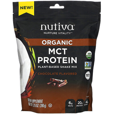 

Nutiva Organic MCT Protein смесь для коктейлей на растительной основе шоколад 390 г (13 76 унции)