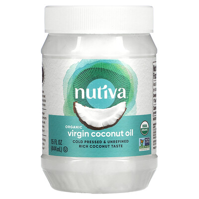 Nutiva органическое кокосовое масло, первого отжима, 444мл