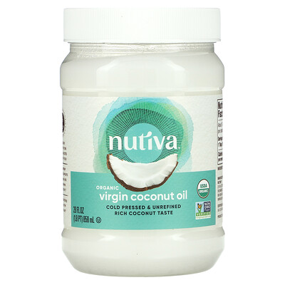 Nutiva органическое кокосовое масло первого отжима, 858мл (29жидк.унций)