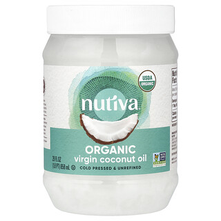 Nutiva, Aceite de Coco Orgánico, Virgen, 29 fl oz (858 ml)