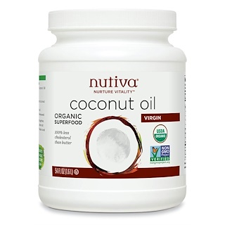 Nutiva, زيت جوز الهند البكر، 54 أوقية سائلة (1.6 لتر)