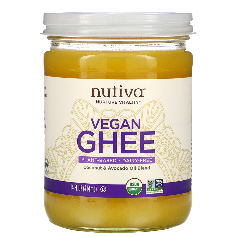 Nutiva, Orgaaninen Vegan Ghee, 14 fl oz (414 ml)
