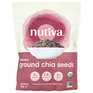 Nutiva, Semillas de chía orgánica molida, 340 g (12 oz)