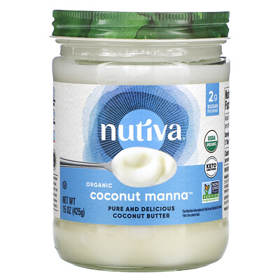 Купить Nutiva Coconut Manna, органическая чистая и вкусная кокосовая паста, 425 г (15 унций)