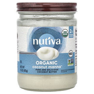 Nutiva, 有机椰子甘露，美味的椰子黄油，15 盎司（425 克）