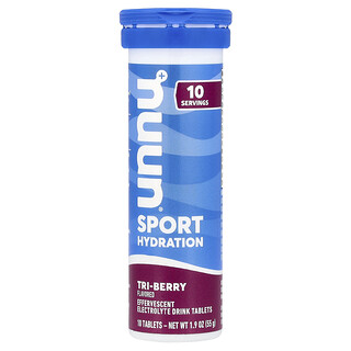 Nuun, İdman İçkiləri, Köpürmə Elekrolitli İçki Tri-Berry, 10 Tableti