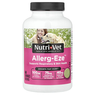 Nutri-Vet, Allerg-Eze™，狗狗专用，60 片咀嚼片