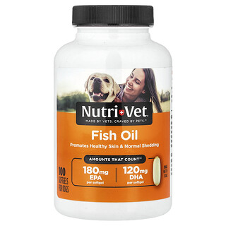 NutriVet, Ulei de pește, pentru câini, 100 capsule moi