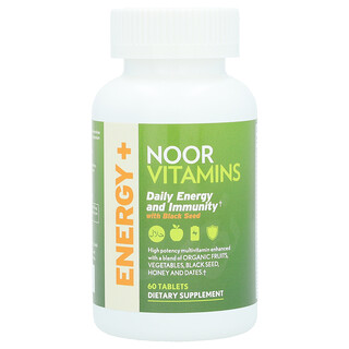Noor Vitamins, Énergie et immunité quotidiennes, À base de graines de nigelle, 60 comprimés