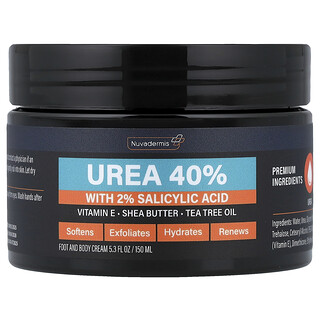 Nuvadermis, Ayaq və Bədən Kremini, 40% Urea məzmunlu 2% Asetilsalisil turşusu, 5.3 maye onsu (150 ml)