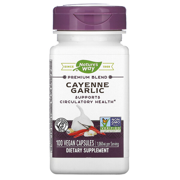 Cayenne Garlic, 1,060 mg, 100 Vegan Capsules