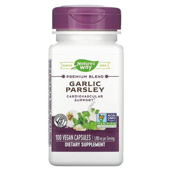 Nature's Way, Premium Blend, Garlic Parsley, 545 mg, 100 Vegan Capsules