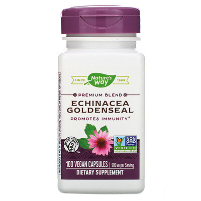 

Echinacea Goldenseal, 900 mg, 100 Vegan Capsules