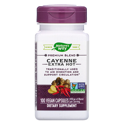 Nature's Way Cayenne Extra Hot, 100 Vegan Capsules