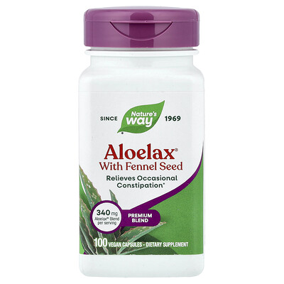 Product Image for Nature's Way, Aloelax with Fennel Seed, 100 Vegan Capsules