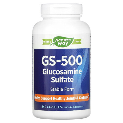 

Nature's Way GS-500 Glucosamine Sulfate 240 Capsules